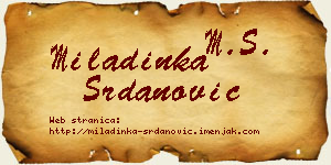 Miladinka Srdanović vizit kartica